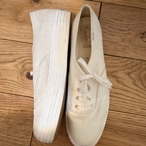 Keds sparkly Off-White Canvas Lace-Up Sneakers